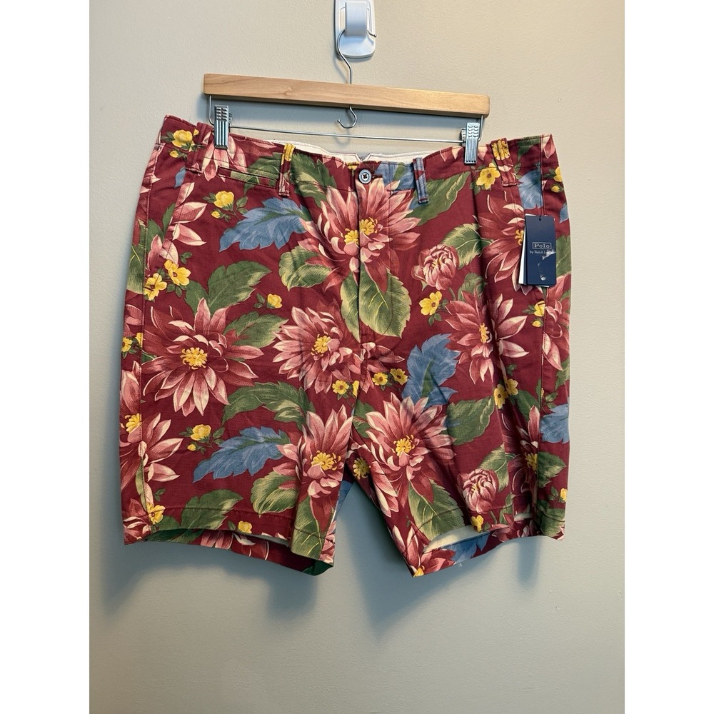 Polo Ralph Lauren Shorts Floral Classic Fit Twill Size 38 9" Inseam NWT